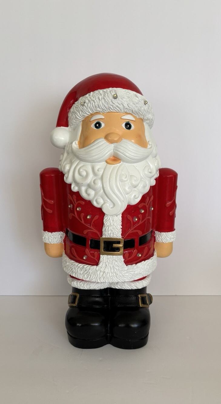 Plow And Hearth Santa Claus Christmas Statue 17.5” LED Lights Works